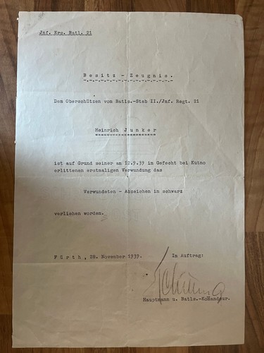 Original besitzzeugnis - original,